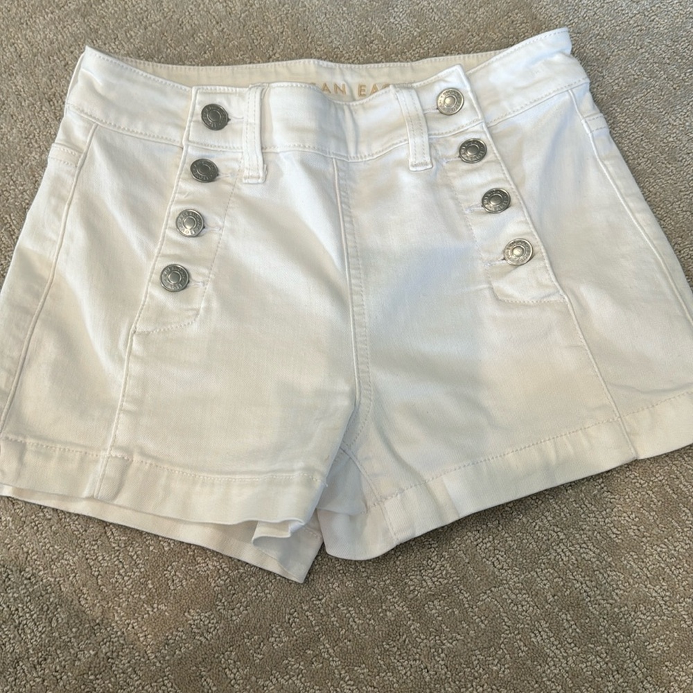 American Eagle white denim short